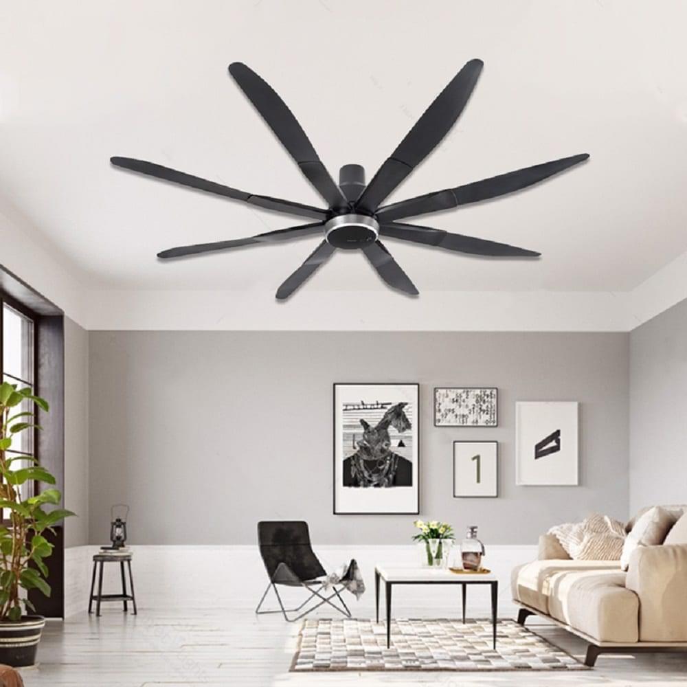 Thiết kế cực kỳ bắt mắt của quạt trần Panasonic F-80ZBR 8 cánh màu đen