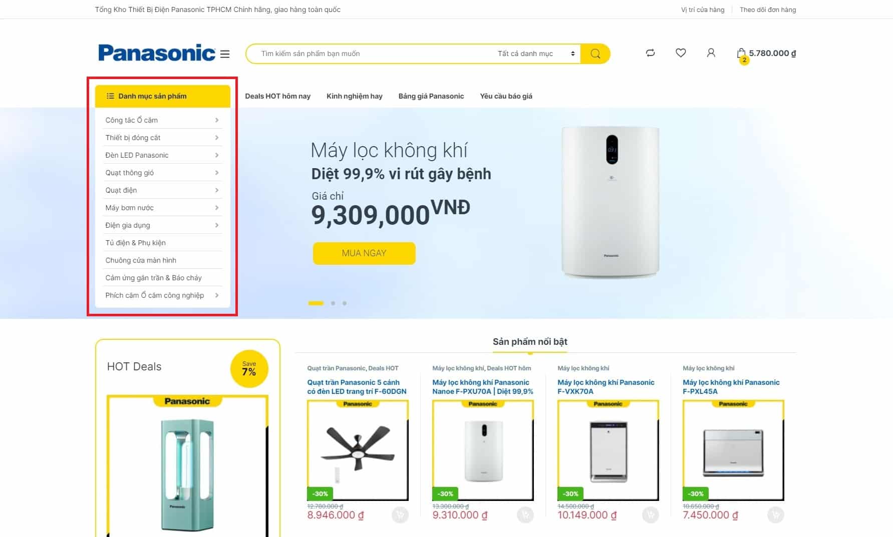 Hướng dẫn mua hàng tại thietbidiennanoco.vn