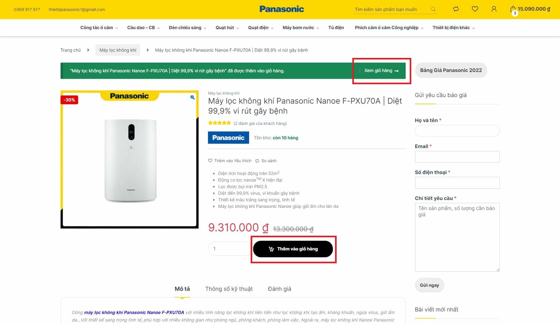 Hướng dẫn mua hàng tại thietbidiennanoco.vn