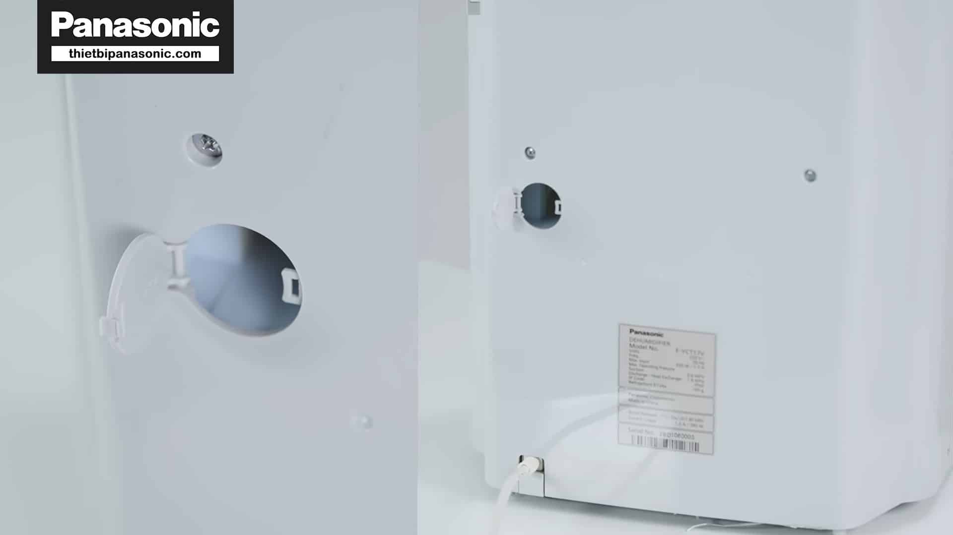 Mặt sau của Máy hút ẩm Panasonic F-YCT17V