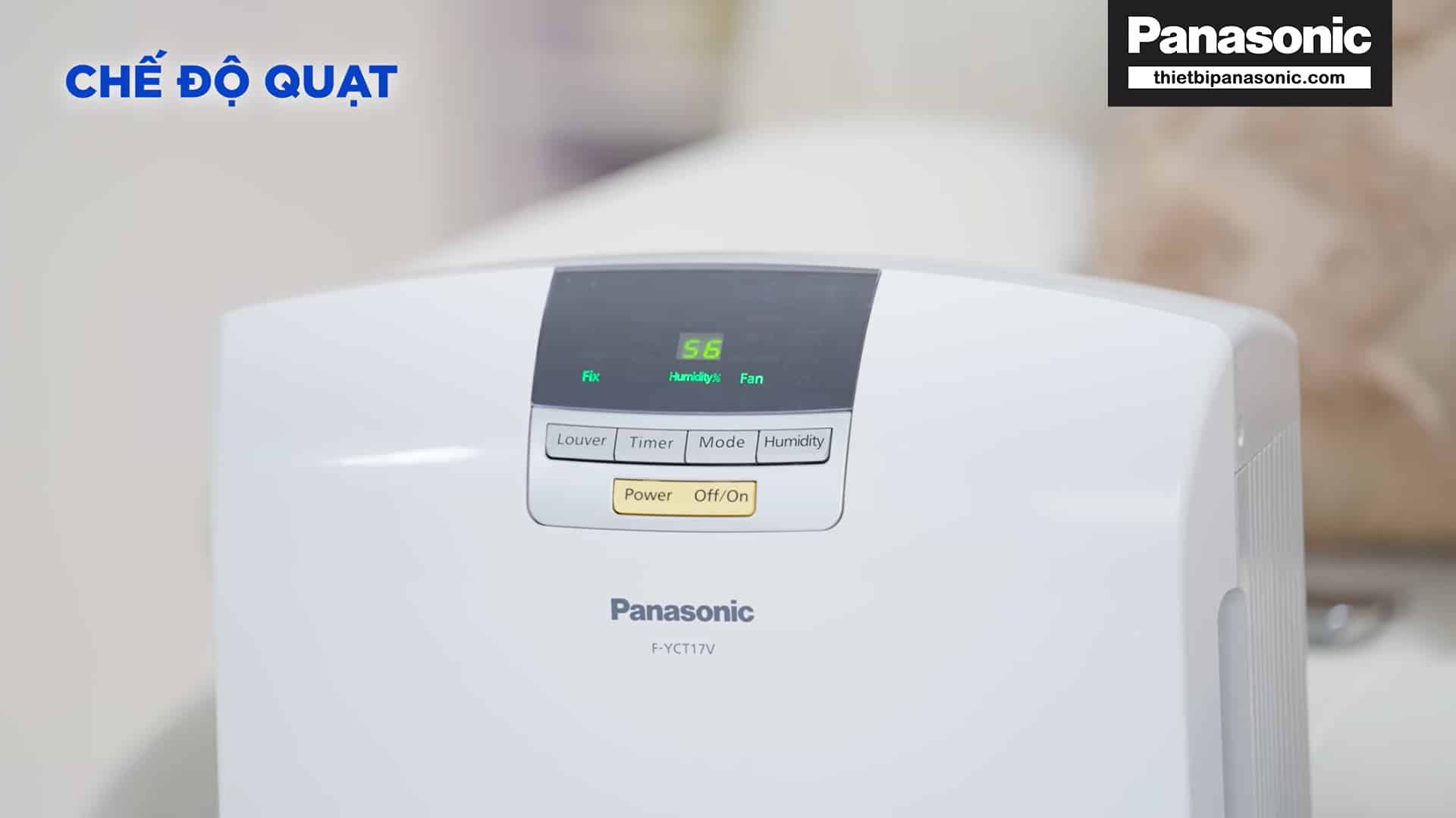 Chế độ quạt trên Máy hút ẩm Panasonic F-YCT17V