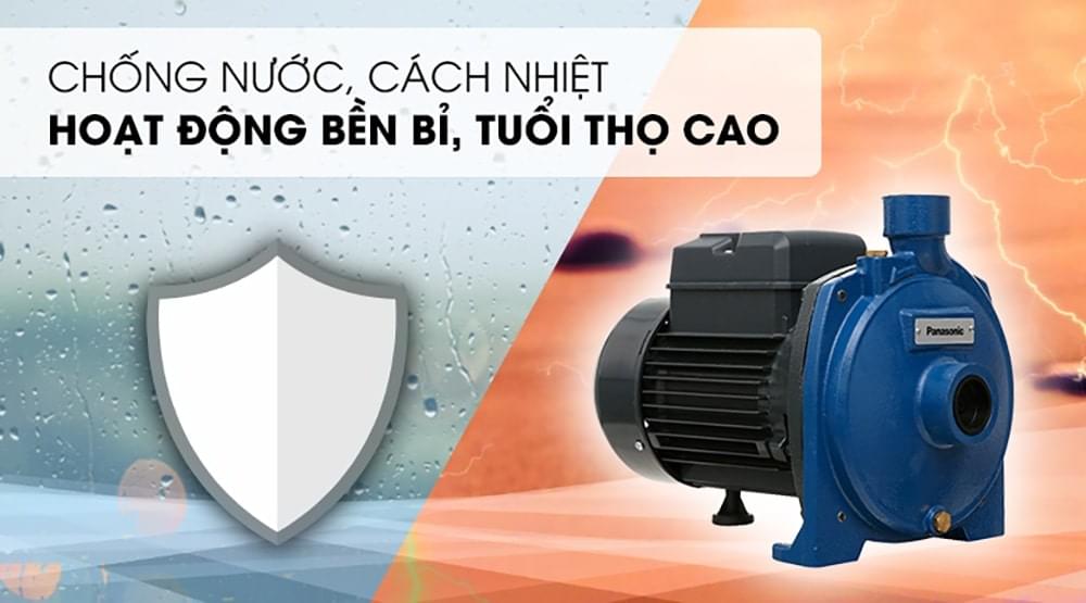 Máy bơm Panasonic 2HP GP-20HCN1SVN có khả năng chống nước và cách nhiệt hiệu quả