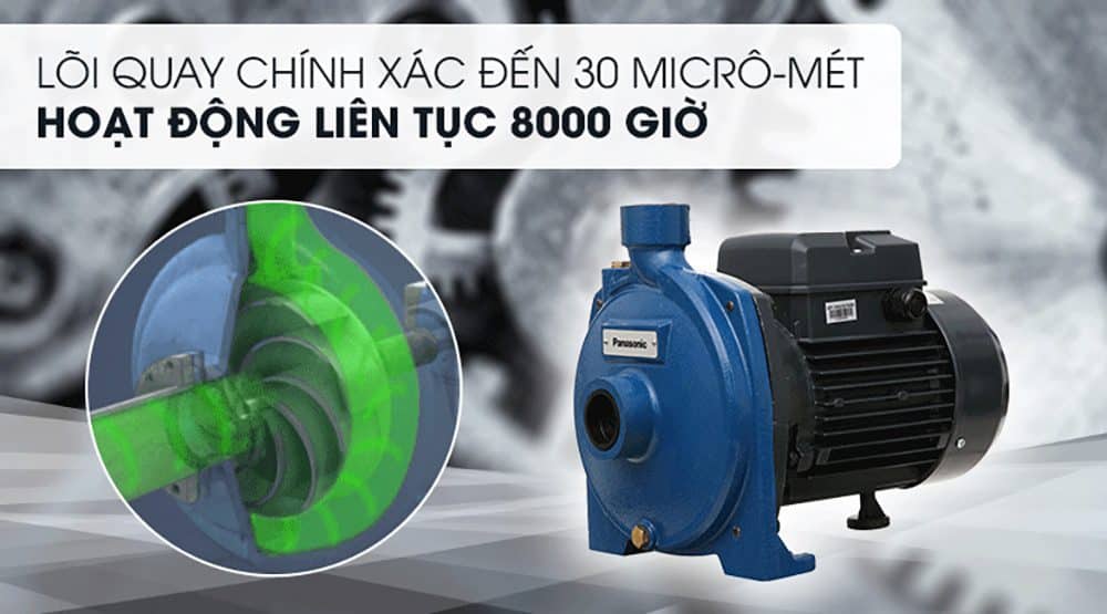 Lõi quay của máy bơm nước 2HP Panasonic hoạt động chính xác đến 30 micromet