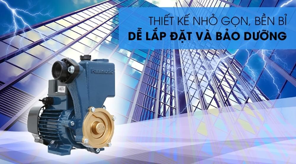 Máy bơm nước Panasonic GP-250JXK có thiết kế nhỏ gọn, dễ sử dụng và bảo dưỡng