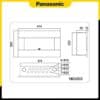 Bản vẽ kích thước của tủ điện gia đình Panasonic BQDX16T11AV 16 đường