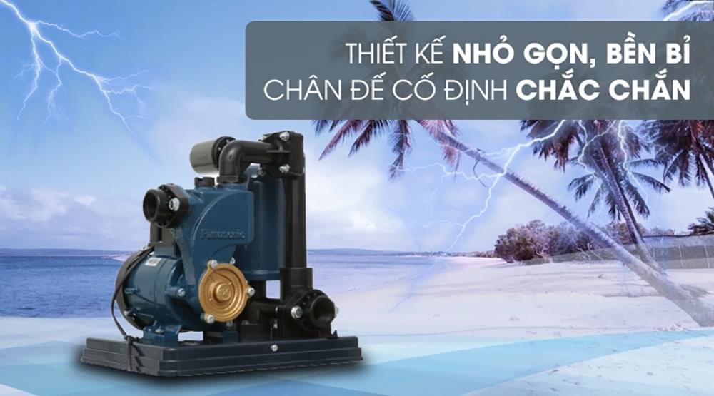 Máy bơm tăng áp Panasonic A-130JACK có thiết kế nhỏ gọn cùng chân đế chắc chắn