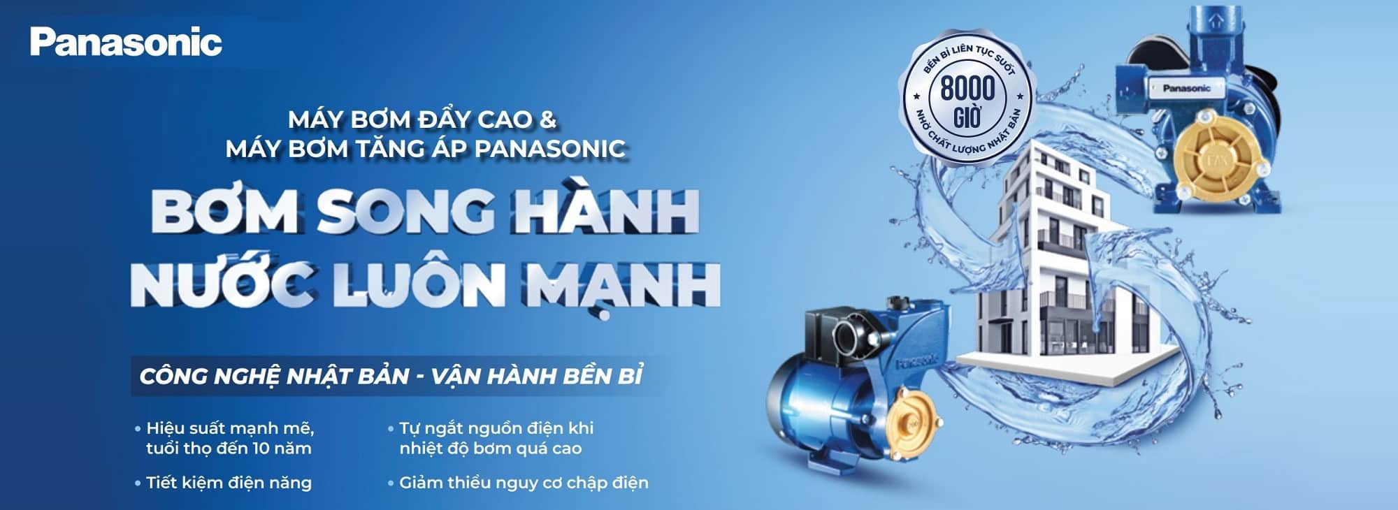 Những ưu điểm nổi bật của Máy bơm Panasonic