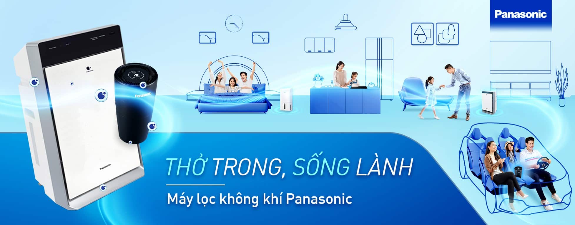 Banner máy lọc không khí Panasonic