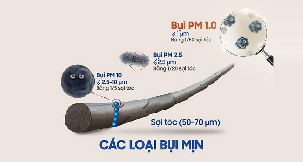 Các loại bụi mịn PM