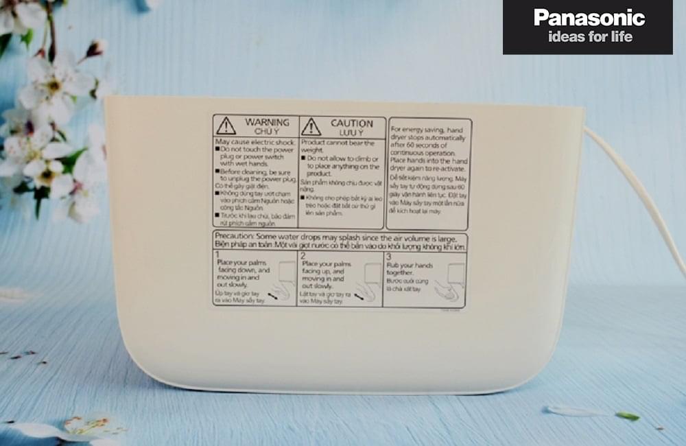 Những lưu ý quan trọng của nhà sản xuất khi sử dụng và lắp đặt Máy sấy tay Panasonic FJ-T09B3 không có khay nước