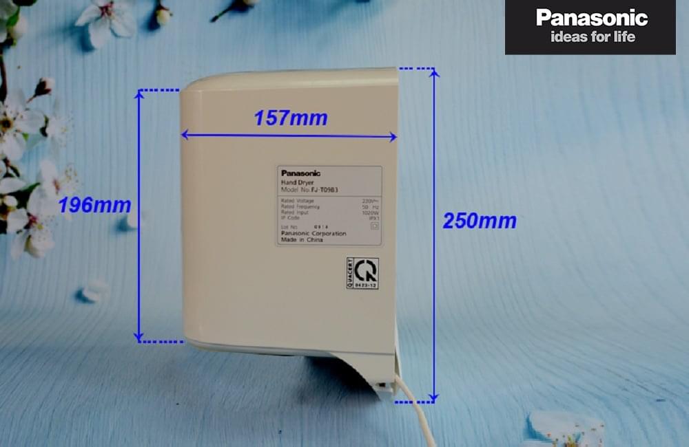 Kích thước chiều ngang của Máy sấy tay Panasonic FJ-T09B3
