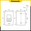 Bản vẽ kích thước của Nút chuông kín nước Panasonic EGG331