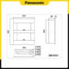 Bản vẽ kích thước của Tủ điện âm tường Panasonic BQDX24T11A 24 đường
