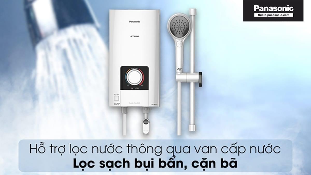 Van cấp nước của Bình nước nóng trực tiếp Panasonic DH-4NTP1VM hỗ trợ lọc sạch bụi bẩn có hại giúp nguồn nước trong sạch, đảm bảo sức khỏe người sử dụng