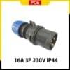 Phích cắm công nghiệp 16A 3 pha PCE F013-6ECO 3P 16A 230V 6H IP44