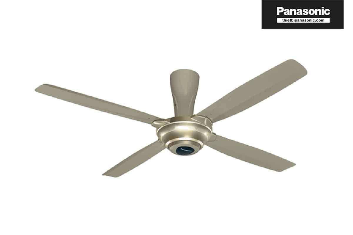 Mẫu Quạt trần 4 cánh Panasonic màu vàng ánh kim đẹp