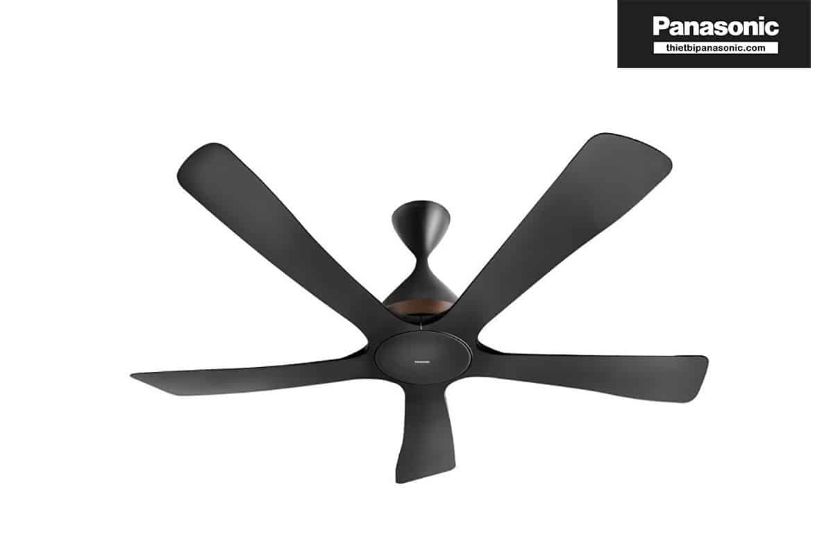 Mẫu quạt trần 5 cánh Panasonic màu đen đẹp
