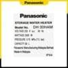 Tem thông số được dán trên thân của Máy nước nóng gián tiếp Panasonic DH-30HBMVW 30L