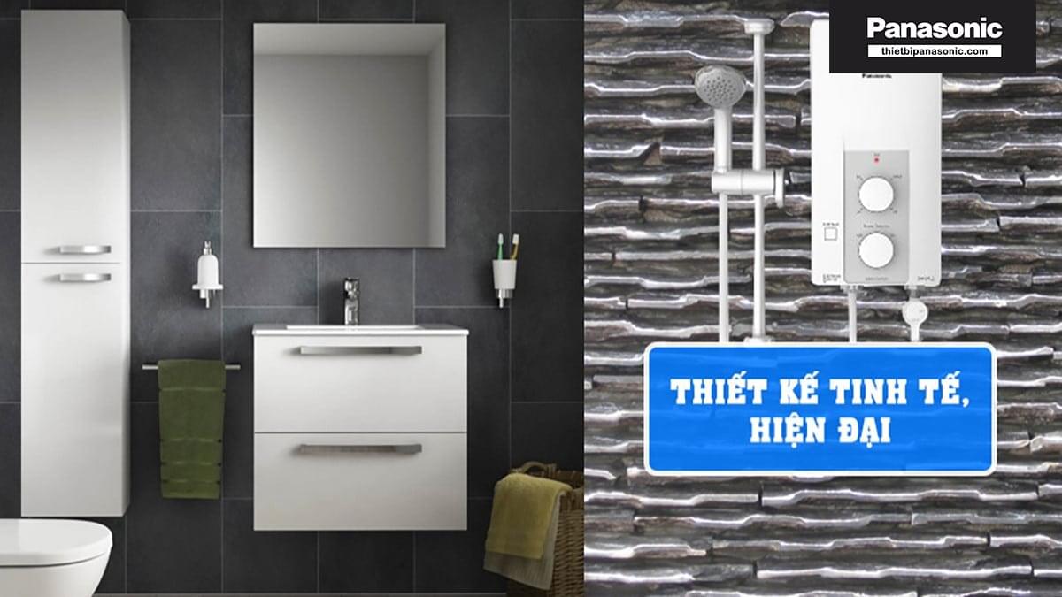 Máy nước nóng Panasonic DH-3RL2VH 3.5kW với màu trắng cùng thiết kế tinh tế, hiện đại phù hợp mọi không gian.