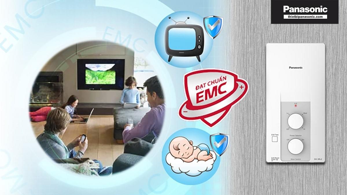 Bình nước nóng Panasonic DH-3RL2VH đạt chuẩn tương thích điện từ EMC không gây nhiễu sóng với các thiết bị điện tử khác trong gia đình.