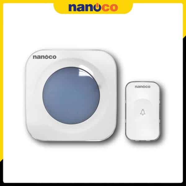 Bộ chuông điện không dây Nanoco ND157 màu xanh bao gồm nút cảm ứng