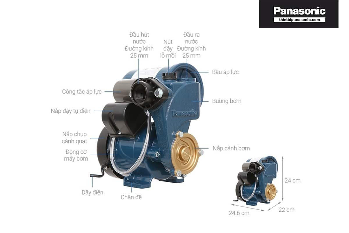 Máy bơm tăng áp cho bình nóng lạnh Panasonic A-130JAK