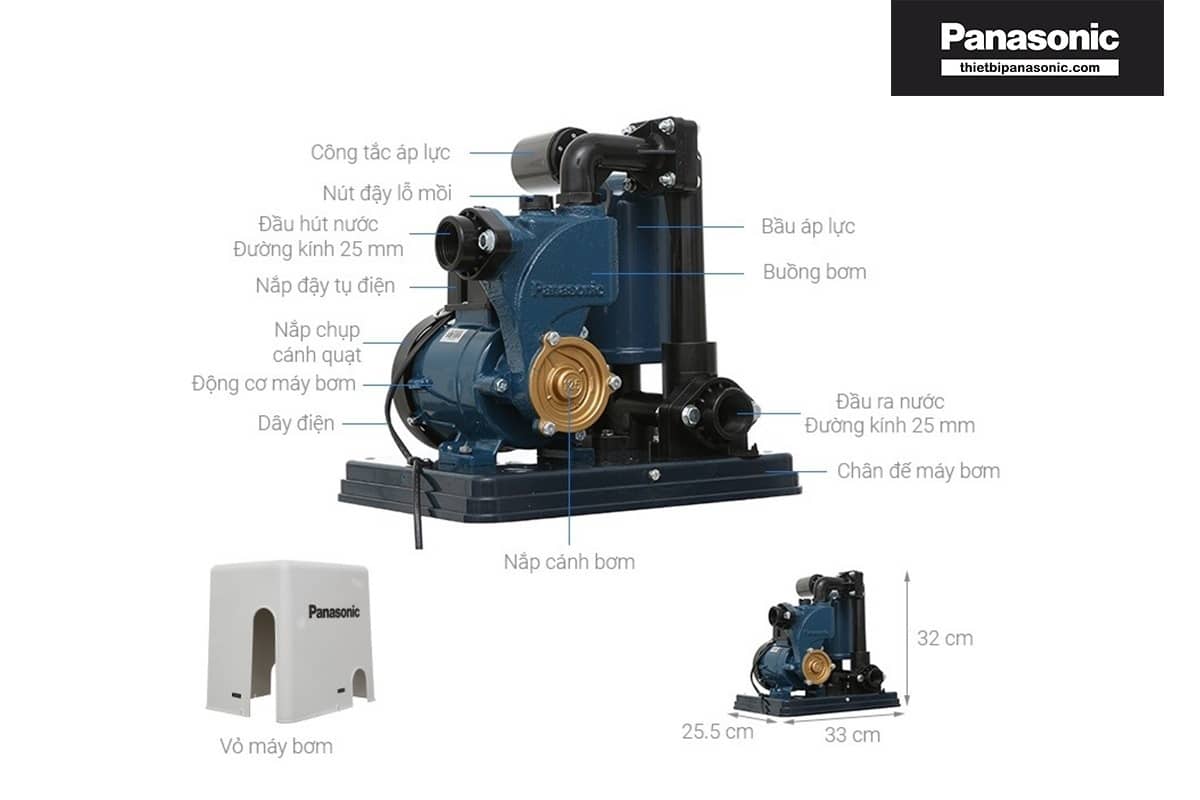 Máy bơm tăng áp bình nóng lạnh Panasonic A-130JACK