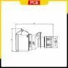 Kích thước ổ cắm công nghiệp 3 pha 4 chấu F214-6