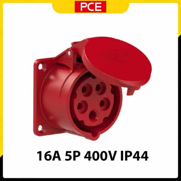 F315-6 - Ổ cắm gắn âm PCE dạng thẳng 5P 16A IP44