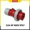 F0242-6 - Phích cắm di động kín nước 32A 4P 400V 6H IP67 | PCE