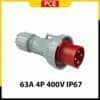 F034-6 - Phích cắm di động kín nước 63A 4P 400V 6H IP67 | PCE