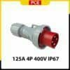 F044-6 - Phích cắm di động kín nước 125A 4P 400V 6H IP67 | PCE