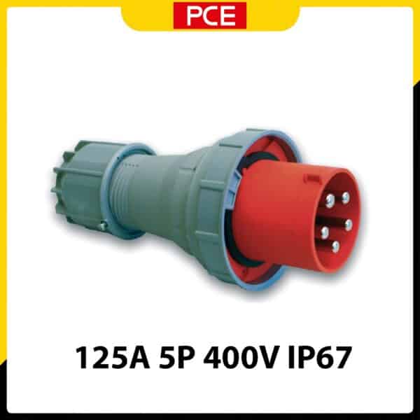 F045-6 - Phích cắm di động kín nước 125A 5P 400V 6H IP67 | PCE