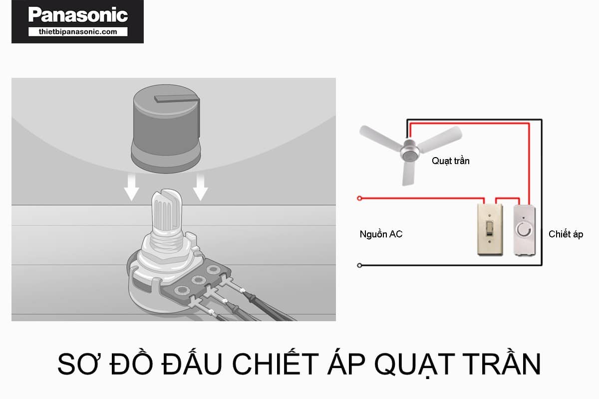 Sơ đồ đấu chiết áp quạt trần