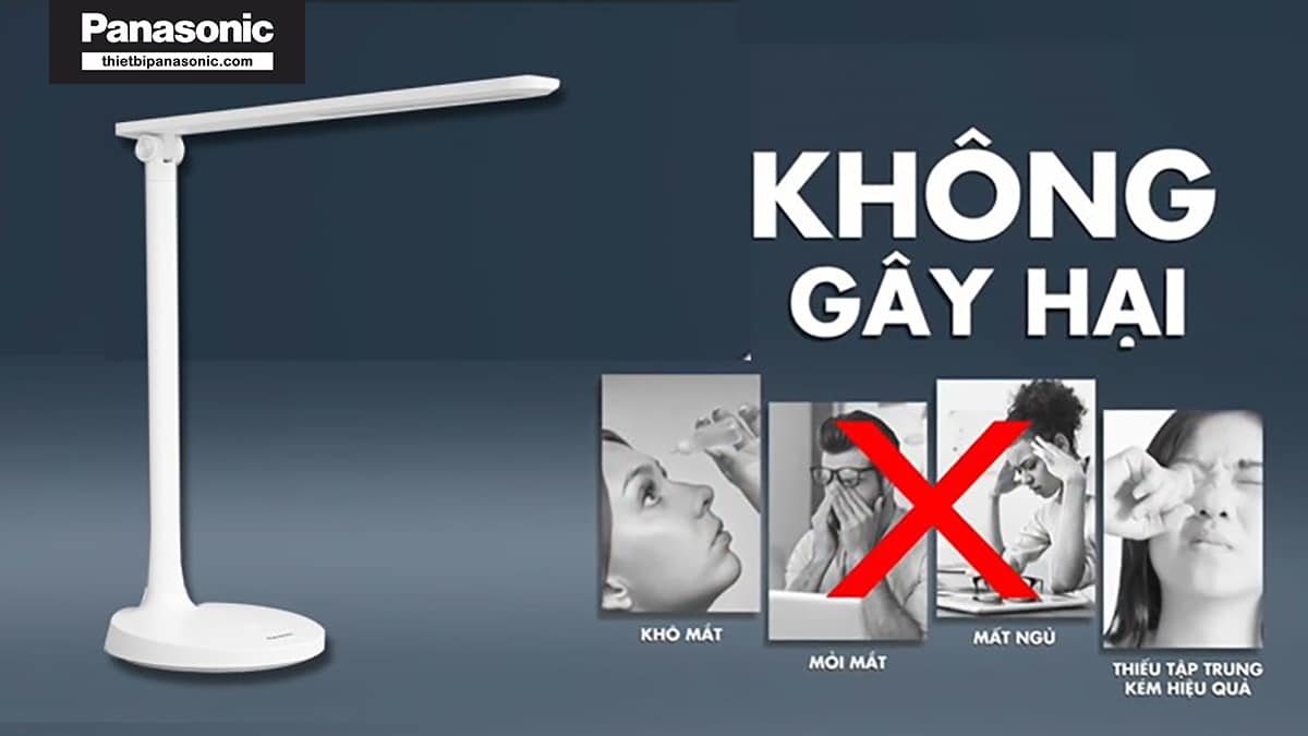 Đèn bàn LED Panasonic HHGLT034188 không chứa ánh sáng xanh có hại