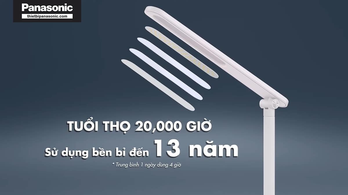 Tuổi thọ của Đèn bàn Panasonic HHGLT034188 lên đến 20.000 giờ tương đương 13 năm sử dụng