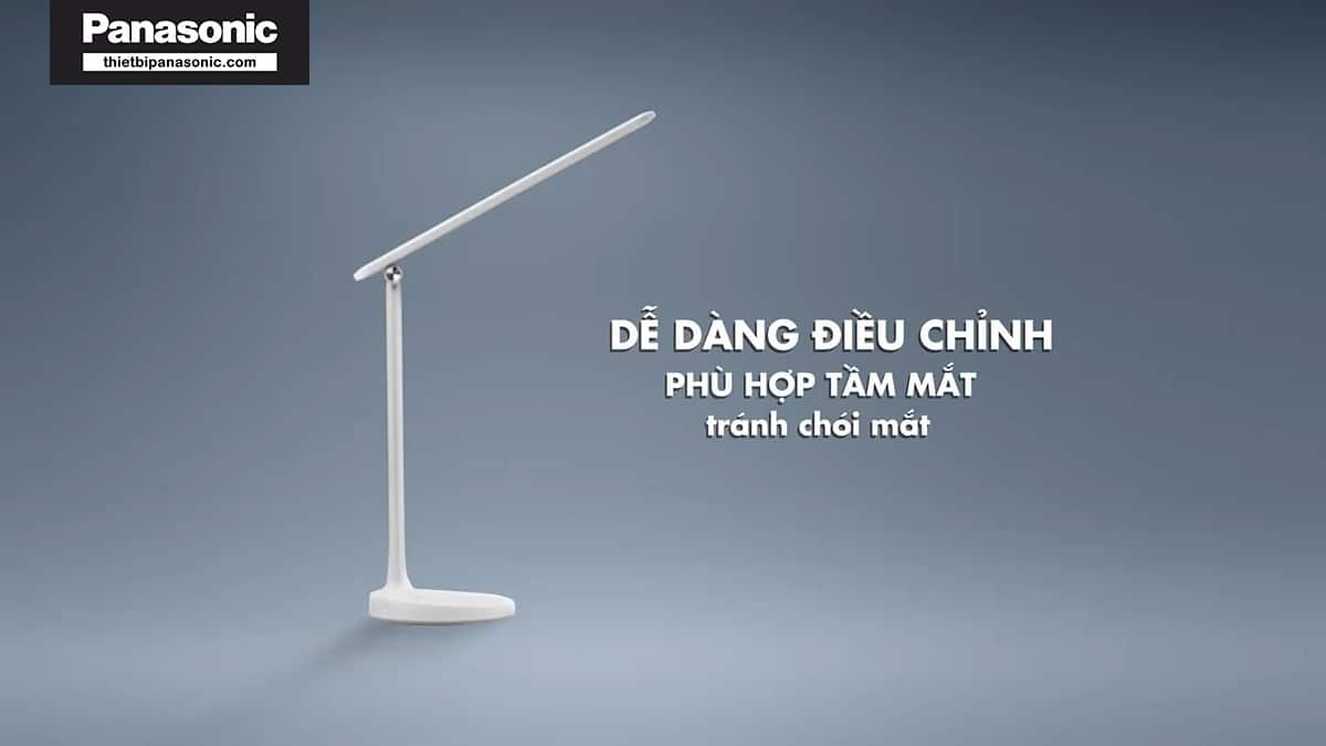 Đèn bàn LED Panasonic HHGLT034188 dễ dàng điều chỉnh phù hợp tầm mắt tránh chói mắt