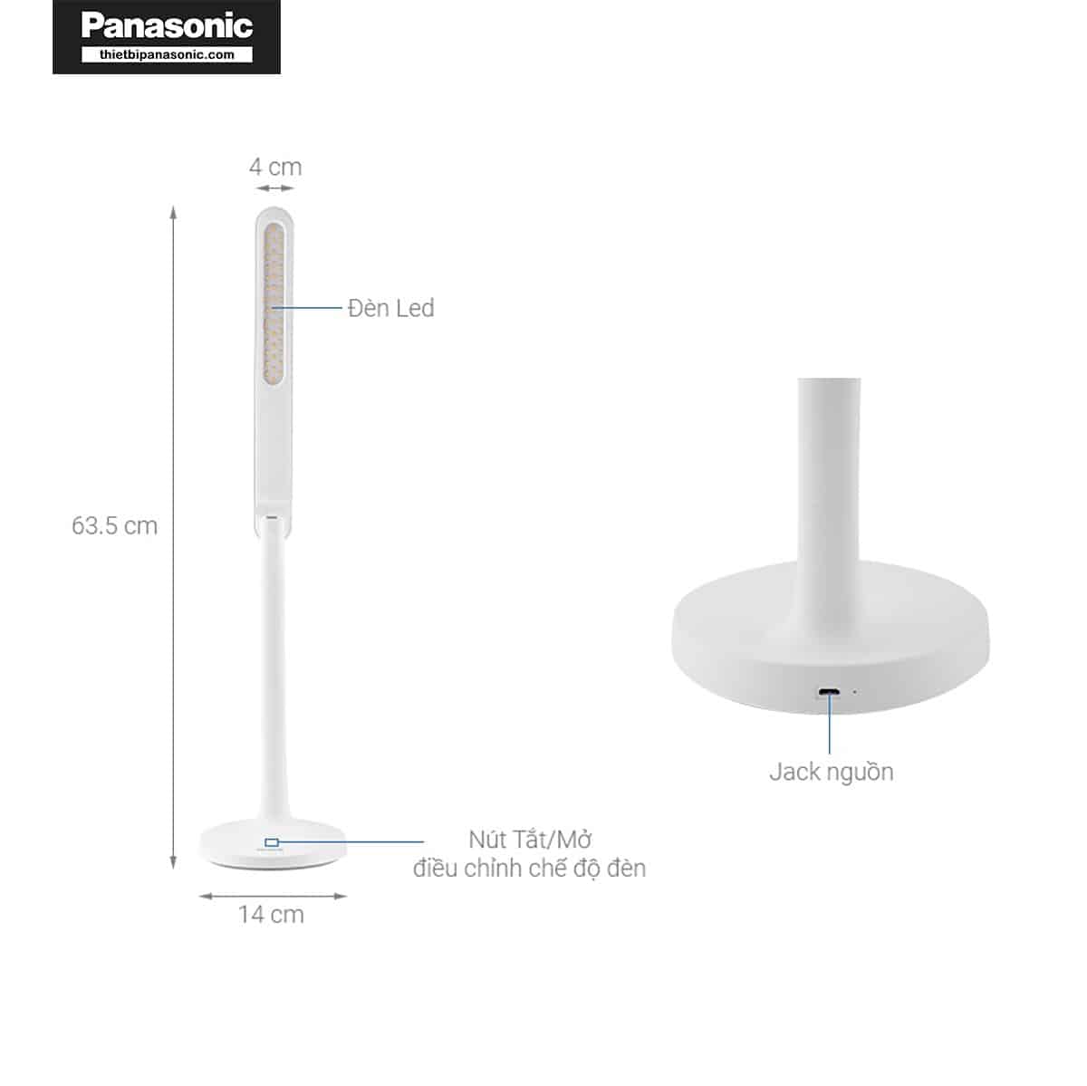 Kích thước của Đèn bàn Panasonic HHGLT034188