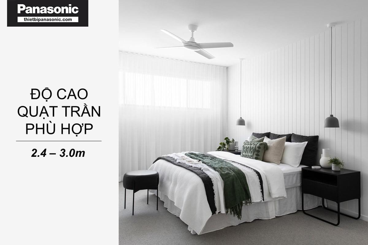 Chọn quạt trần có độ cao phù hợp