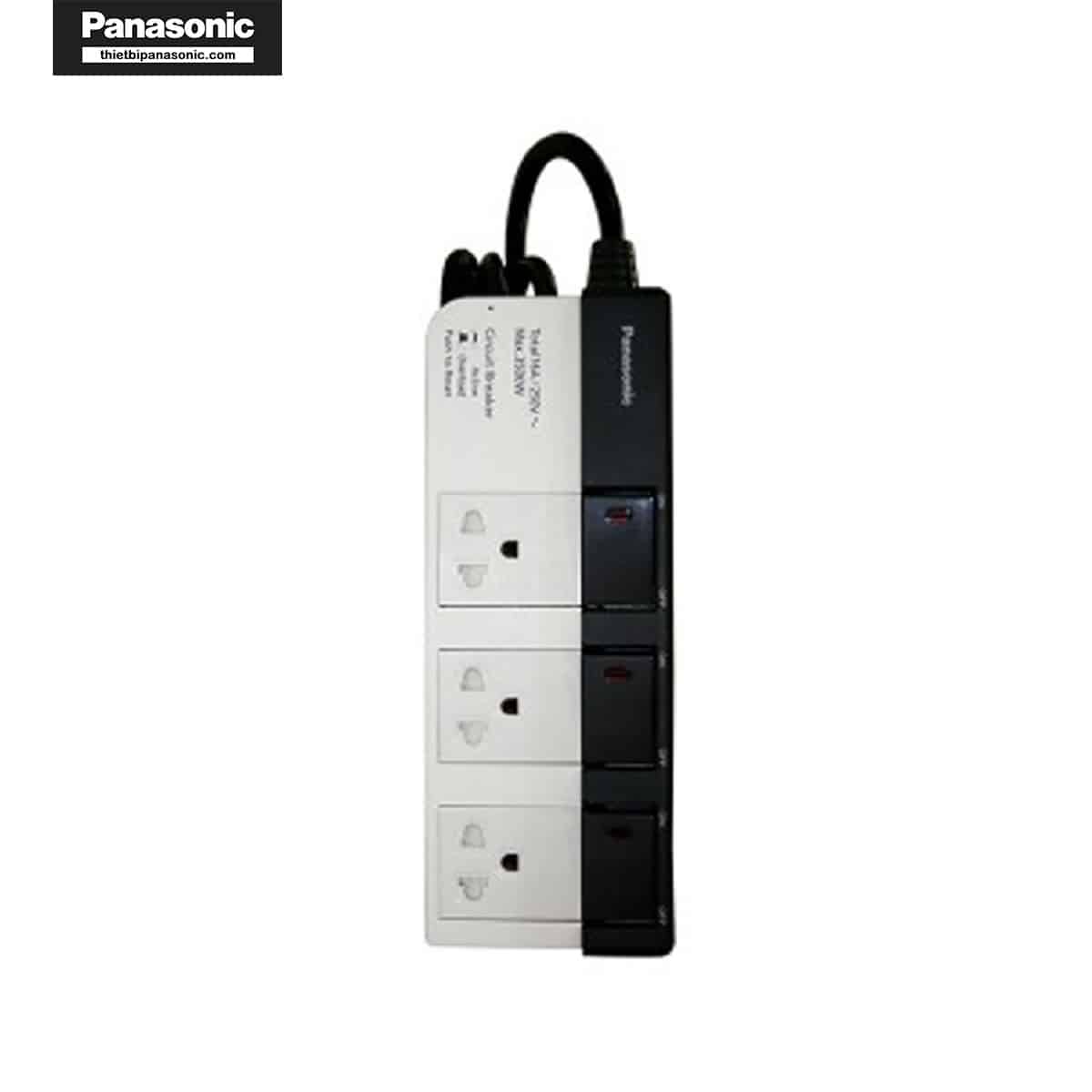 Ổ cắm nối dài Panasonic WCHG28334 được làm từ vật liệu Urea Resin chống cháy, chịu va đập tốt
