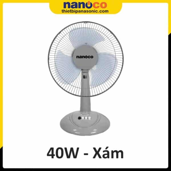 Quạt bàn Nanoco NTF1207G màu xám 40W