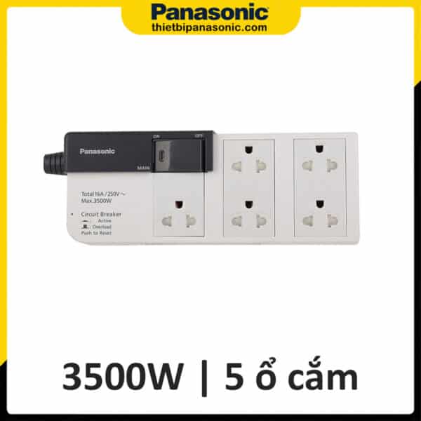 Ổ cắm có dây Panasonic WCHG28352 | 3500W, 5 ổ cắm, 1 công tắc
