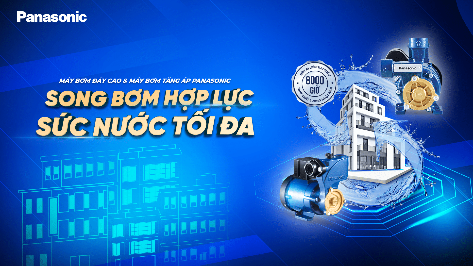 Máy bơm Panasonic có xuất xứ thương hiệu Nhật Bản, có chất lượng cao, đạt tiêu chuẩn quốc tế được người sử dụng lựa chọn mỗi khi có nhu cầu