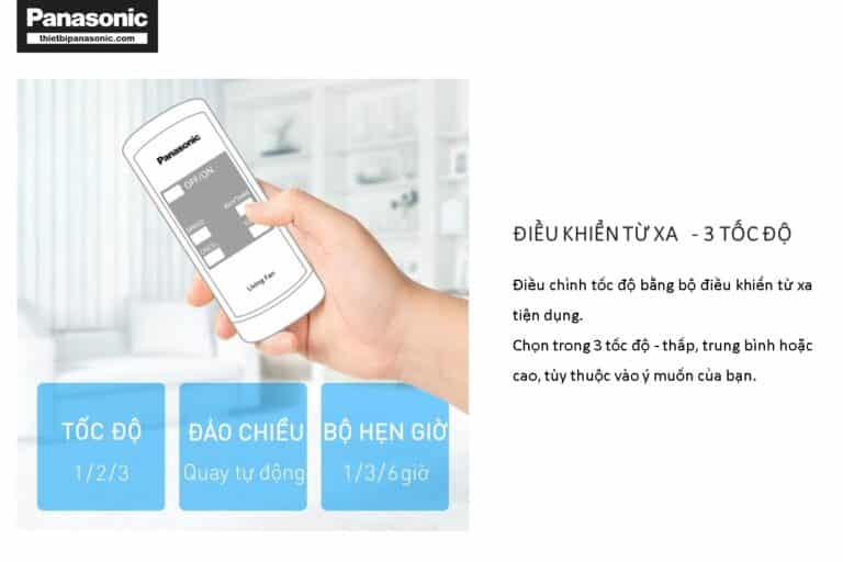 Quạt đứng Panasonic F-409KB Giá Tốt, Có điều Khiển Từ Xa