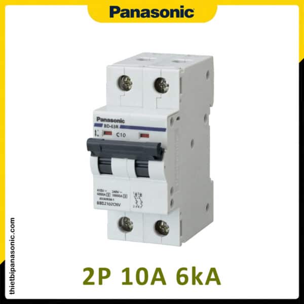 BBD2102CNV - MCB 2P 10A 6kA 240VAC