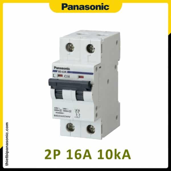 CB Tép BBD2162CHHV - MCB 2P 16A 10kA 415VAC