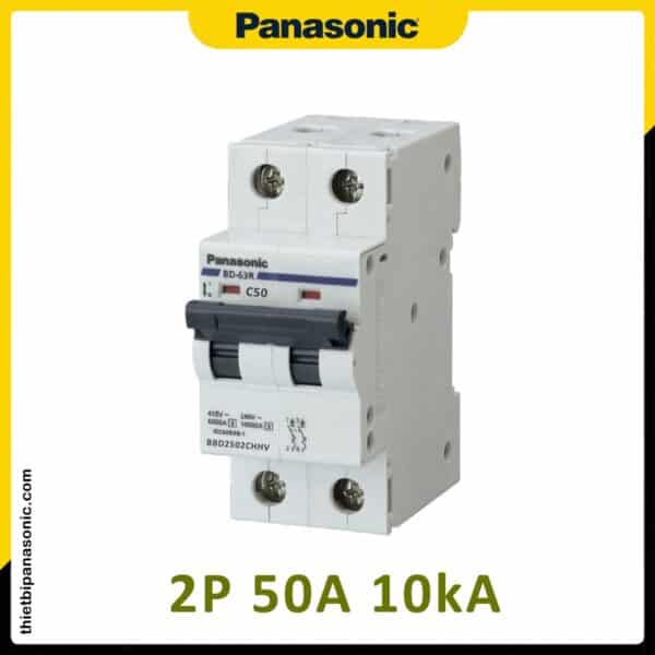 CB Tép BBD2502CHHV - MCB 2P 50A 10kA 415VAC