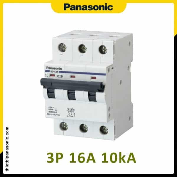 CB Tép BBD3163CHHV - MCB 3P 16A 10kA 415VAC