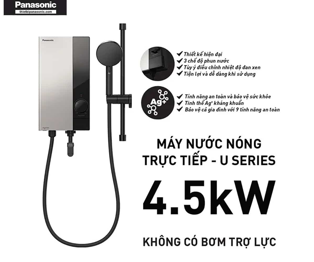 Ưu điểm của máy nước nóng Panasonic không bơm