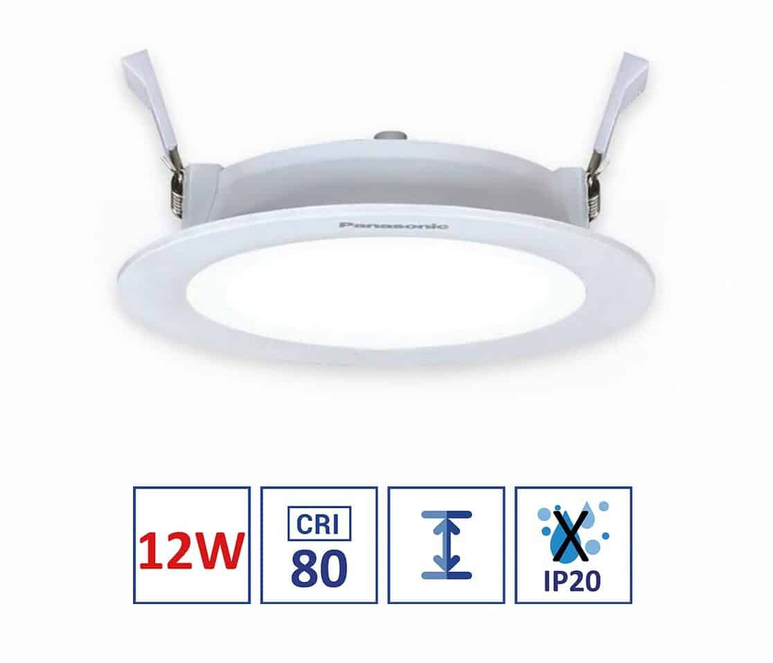 Đèn âm trần Panasonic có thể đổi 3 màu ánh sáng linh hoạt theo nhu cầu sử dụng